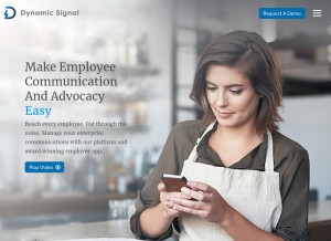 How voicestorm.com looks like on a tablet such as an iPad.