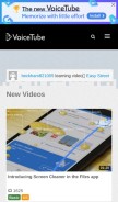 How voicetube.com looks like on a mobile device such as an iPhone.