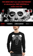 How voidwear.co looks like on a mobile device such as an iPhone.