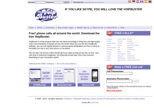 How voipbuster.com looks like on a tablet such as an iPad.