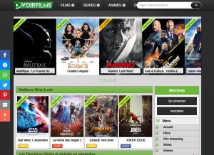 How voir-film.info looks like on a tablet such as an iPad.