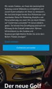 How volkswagen.de looks like on a mobile device such as an iPhone.