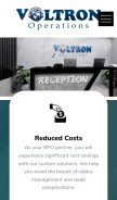 How voltronoperations.com looks like on a mobile device such as an iPhone.