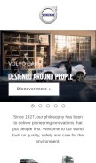 How volvo.se looks like on a mobile device such as an iPhone.