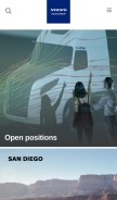 How volvogroup.com looks like on a mobile device such as an iPhone.