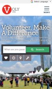 How voly.org looks like on a mobile device such as an iPhone.