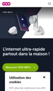 How voo.be looks like on a mobile device such as an iPhone.