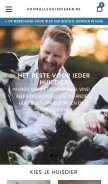 How voorallehuisdieren.nl looks like on a mobile device such as an iPhone.
