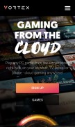 How vortex.gg looks like on a mobile device such as an iPhone.
