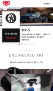 How vossenwheels.com looks like on a mobile device such as an iPhone.