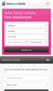 How votreautofacile.com looks like on a mobile device such as an iPhone.