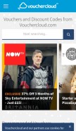How vouchercloud.com looks like on a mobile device such as an iPhone.