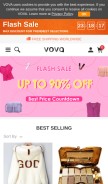 How vova.com looks like on a mobile device such as an iPhone.