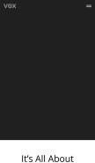 How vox.rocks looks like on a mobile device such as an iPhone.