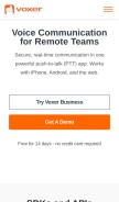 How voxer.com looks like on a mobile device such as an iPhone.