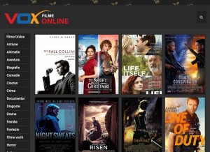 How voxfilmeonline.biz looks like on a tablet such as an iPad.