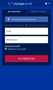 How voyage-prive.com looks like on a mobile device such as an iPhone.