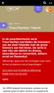 How vpro.nl looks like on a mobile device such as an iPhone.