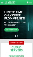 How vps.net looks like on a mobile device such as an iPhone.