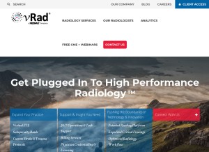 How vrad.com looks like on a tablet such as an iPad.