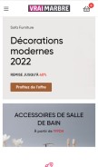 How vraimarbre.com looks like on a mobile device such as an iPhone.