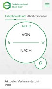 How vrr.de looks like on a mobile device such as an iPhone.