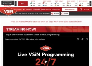 How vsin.com looks like on a tablet such as an iPad.