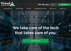 How vtgus.com looks like on a tablet such as an iPad.