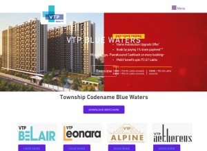 How vtpbluewaters.org.in looks like on a tablet such as an iPad.