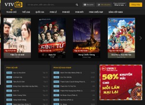 How vtv16.tv looks like on a tablet such as an iPad.