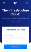 How vultr.com looks like on a mobile device such as an iPhone.