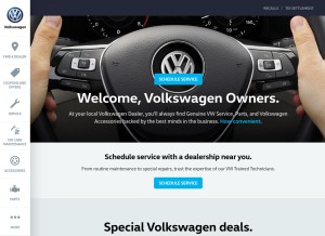 How vwserviceandparts.com looks like on a tablet such as an iPad.