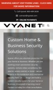 How vyanet.com looks like on a mobile device such as an iPhone.