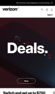 How vzw.com looks like on a mobile device such as an iPhone.