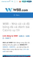 How w88city.club looks like on a mobile device such as an iPhone.