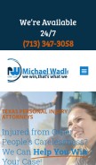 How wadlerlaw.com looks like on a mobile device such as an iPhone.
