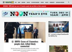 How wafb.com looks like on a tablet such as an iPad.