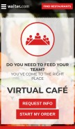 How waiter.com looks like on a mobile device such as an iPhone.