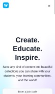 How wakelet.com looks like on a mobile device such as an iPhone.