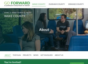 How waketransit.com looks like on a tablet such as an iPad.