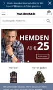 How walbusch.de looks like on a mobile device such as an iPhone.