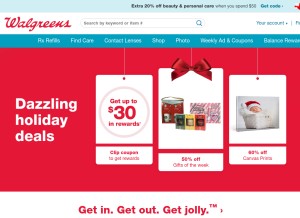 How walgreens.com looks like on a tablet such as an iPad.