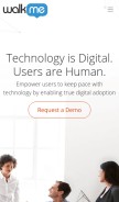 How walkme.com looks like on a mobile device such as an iPhone.