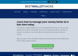 How wallethacks.com looks like on a tablet such as an iPad.