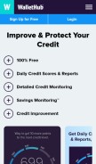 How wallethub.com looks like on a mobile device such as an iPhone.