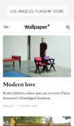How wallpaper.com looks like on a mobile device such as an iPhone.