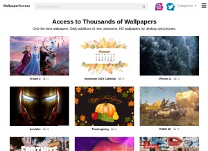 How wallpaperaccess.com looks like on a tablet such as an iPad.