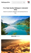 How wallpaperbro.com looks like on a mobile device such as an iPhone.