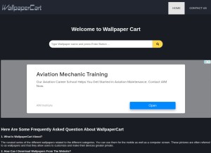 How wallpapercart.com looks like on a tablet such as an iPad.