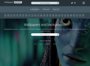 How wallpapermemory.com looks like on a tablet such as an iPad.